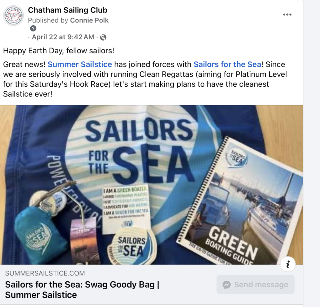 6. Publicize Your Sustainability Efforts<br>We do this on an ongoing basis on our FB pages and our GroupMe.  The first pic is from emails sent to all members and participants.
